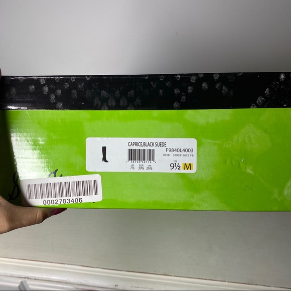 NEW Sam Edelman Caprice Black Suede Heeled Boot - Picture 5 of 5